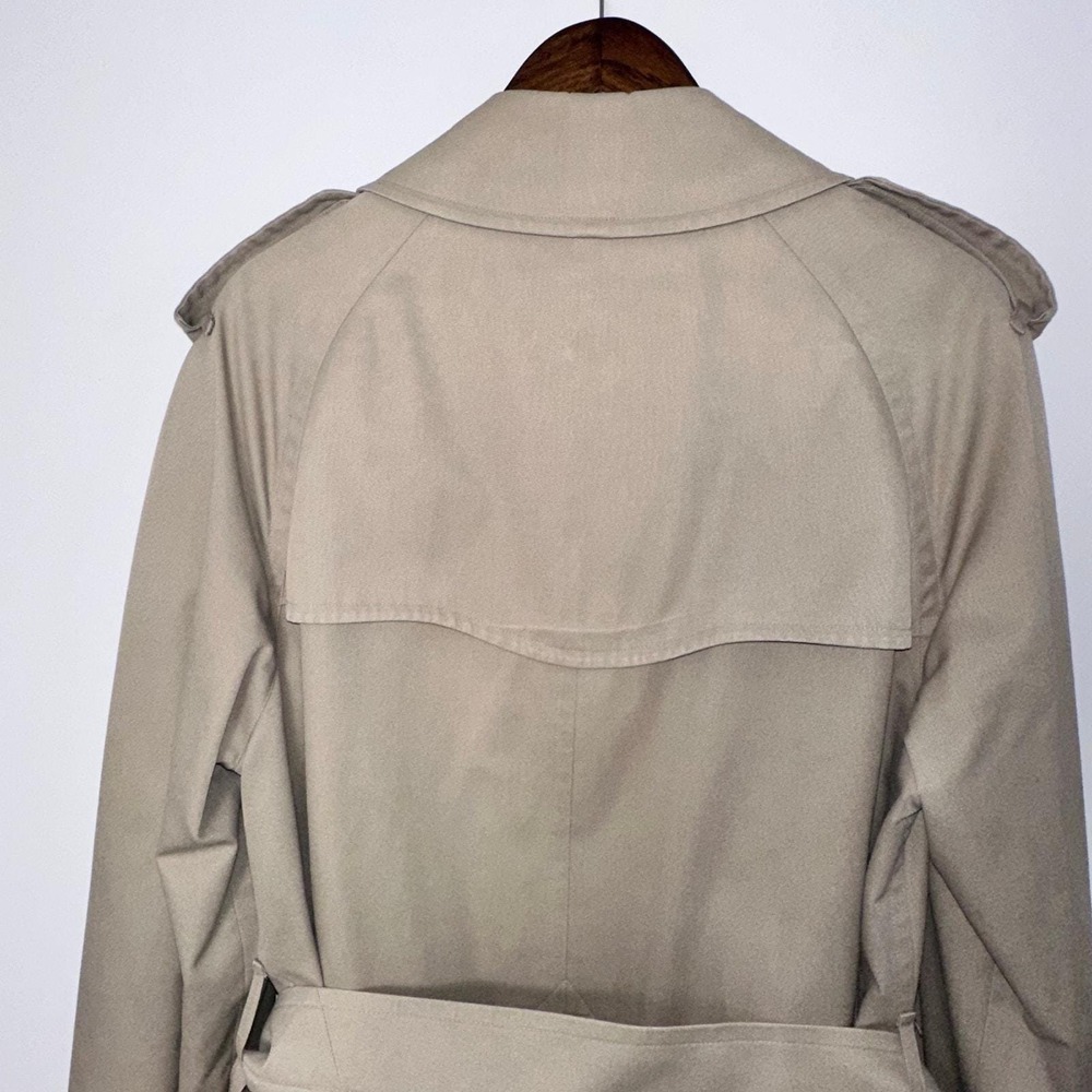 Burberrys Trench Coat 42 Long Khaki Good Vtg Nova Check Made in England‎ Classic - Picture 6 of 16